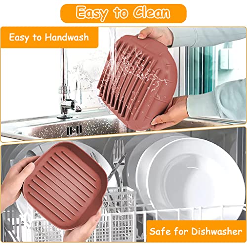 HASTHIP® Air Fryer Reusable Silicone Pot with 2 Anti-Scald Oven Mitt, 8.1-inch Non-Stick Air Fryer Liners with Ear Handles, Air Fryer Accessories, Food-Grade Air Fryer Basket, for 6 QT (Pink) HASTHIP® Air Fryer Reusable Silicone Pot with 2 Anti-Scald Oven Mitt, 8.1-inch Non-Stick Air Fryer Liners with Ear Handles, Air Fryer Accessories, Food-Grade Air Fryer Basket, for 6 QT (Pink)